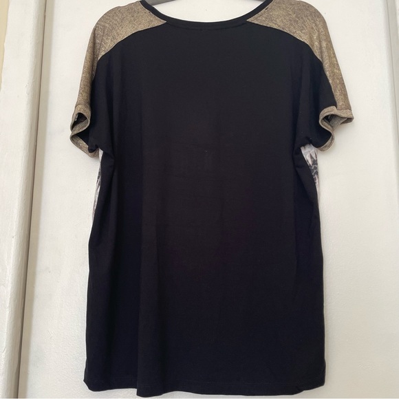Cavita  Gold Black Yellow Brown White Cotton Short Sleeve T-Shirt Size L - Picture 3 of 4